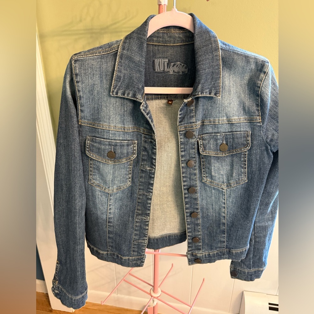 Kut from the Kloth Jean distressed jacket.   Size Medium. Excellent condition.